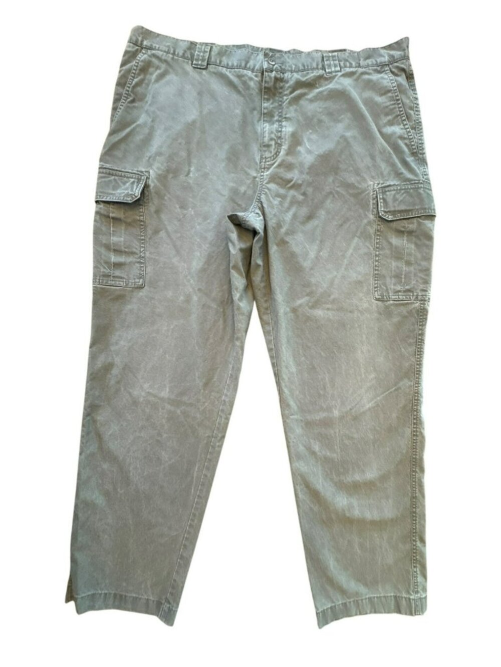 L.L. Bean Mens 42x32 Tropic Weight Cargo Pants Gray Durable Cotton Classic Fit